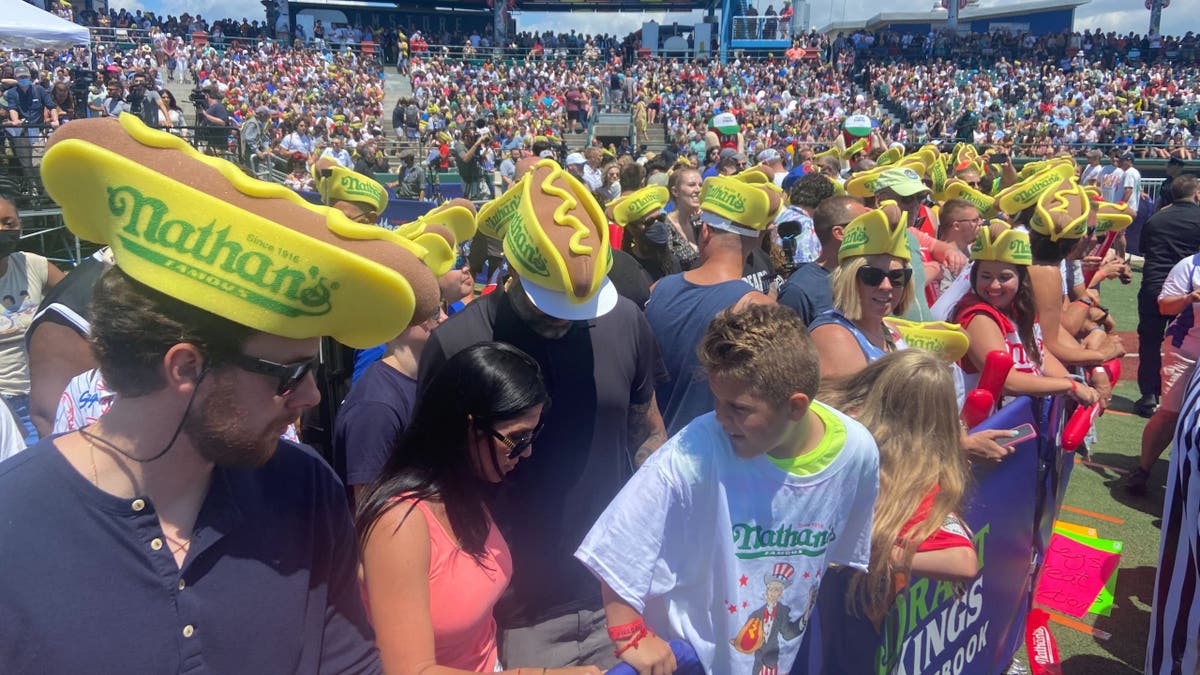 Nathan's Famous crowd