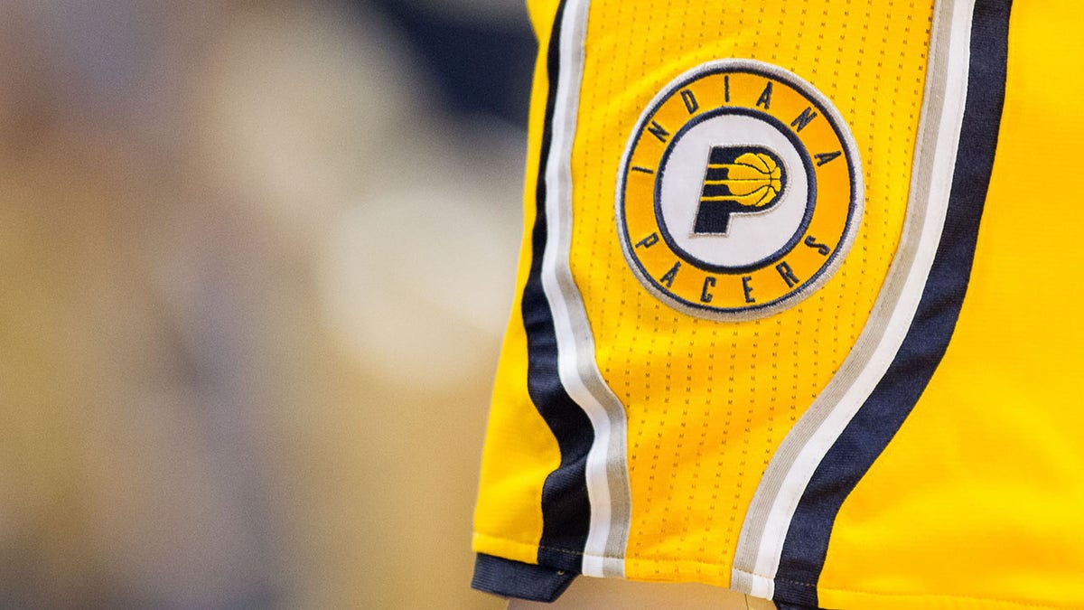 View of the Indiana Pacers logo