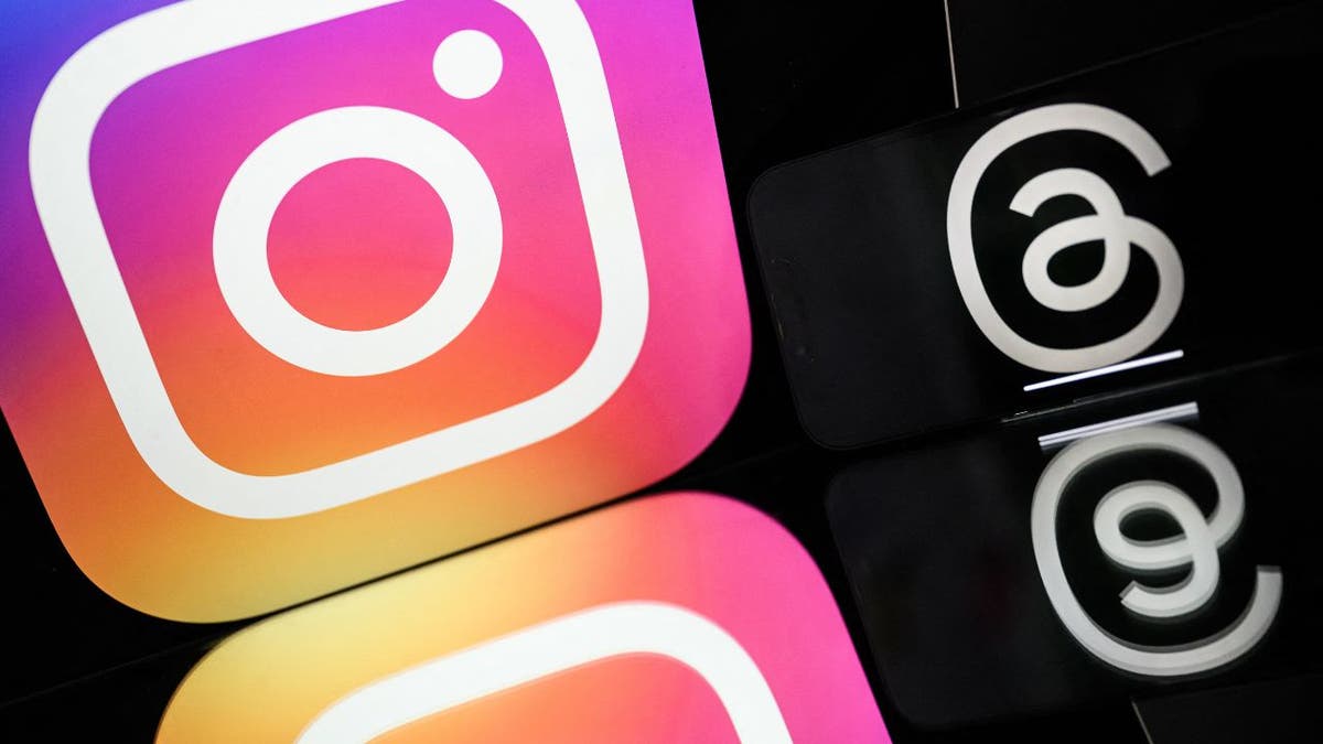 Logos of Instagram and Threads