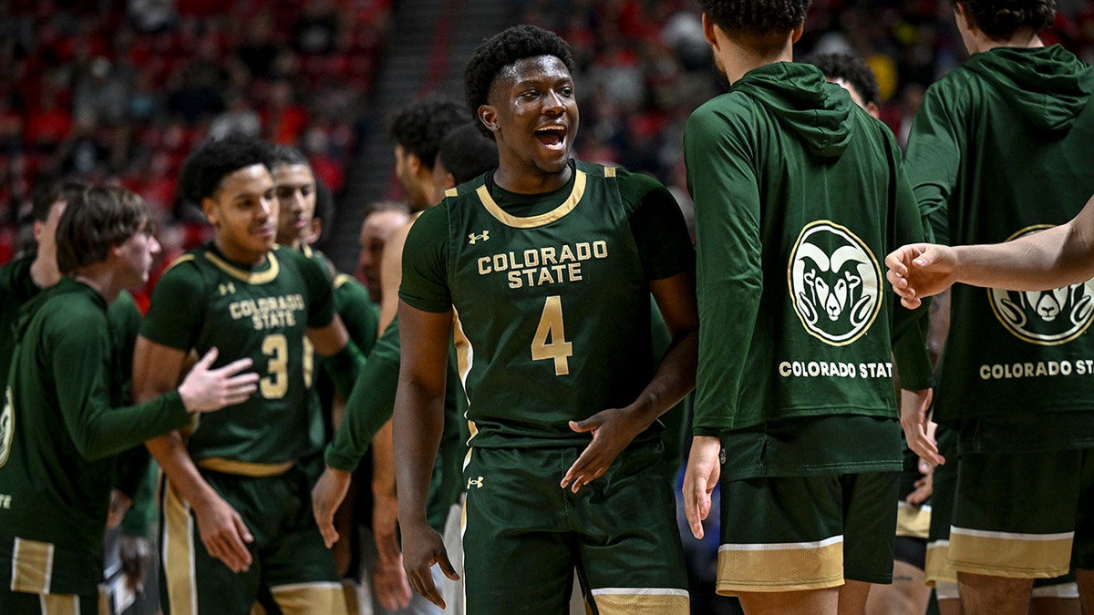 Isaiah Stevens celebrates