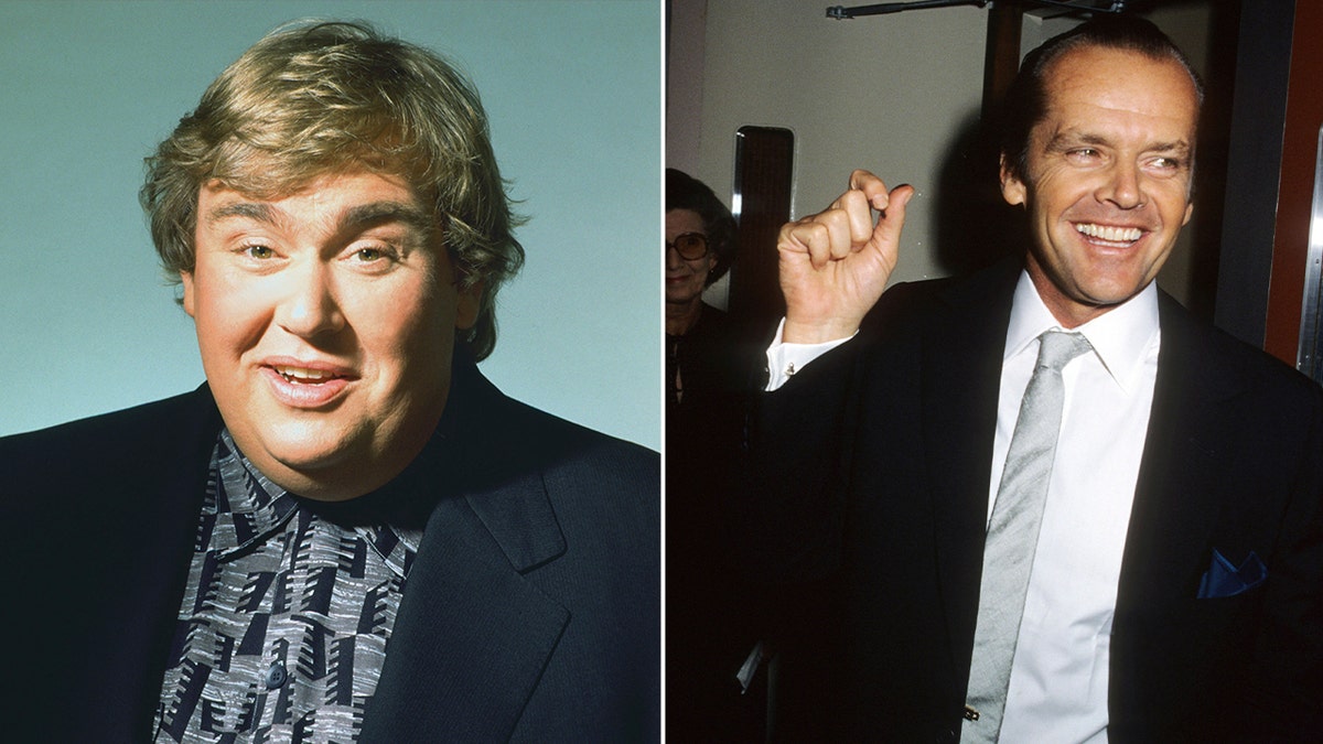 Side by side photos of John Candy and Jack Nicholson