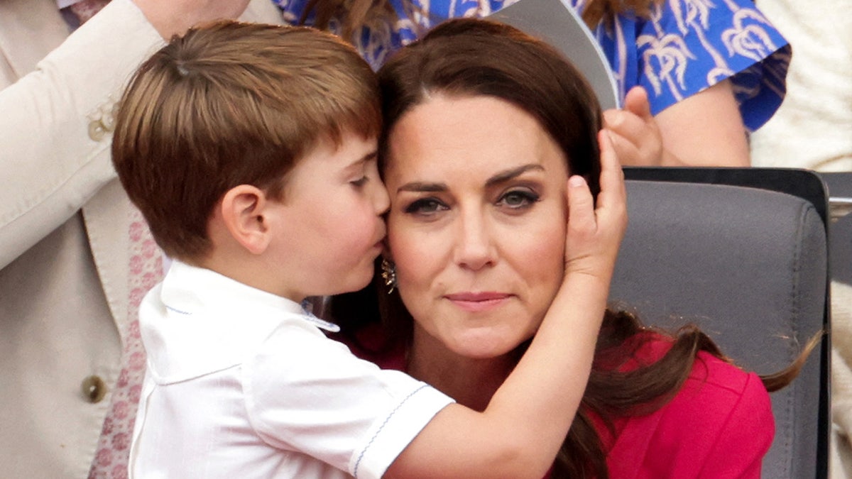 Princess Catherine gets a buss from son, Prince Louis