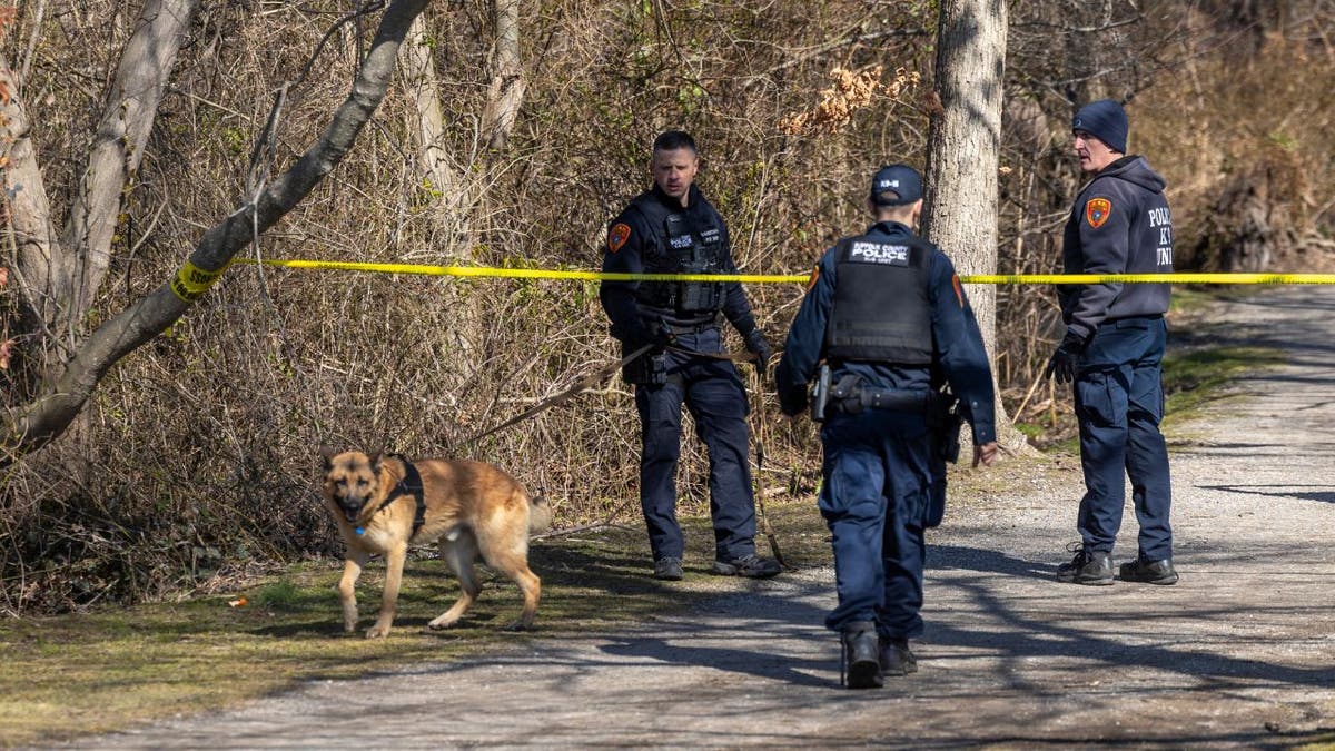 Police K9 units search Southards Pond Park