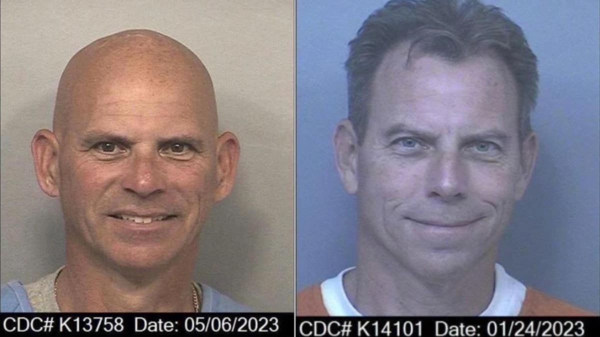 Lyle, left, and Erik, right, are pictured in recent mugshots from 2023. After years apart, they were moved into the same housing unit at Richard J. Donovan Correctional Facility in San Diego in 2018, according to the New York Daily News.