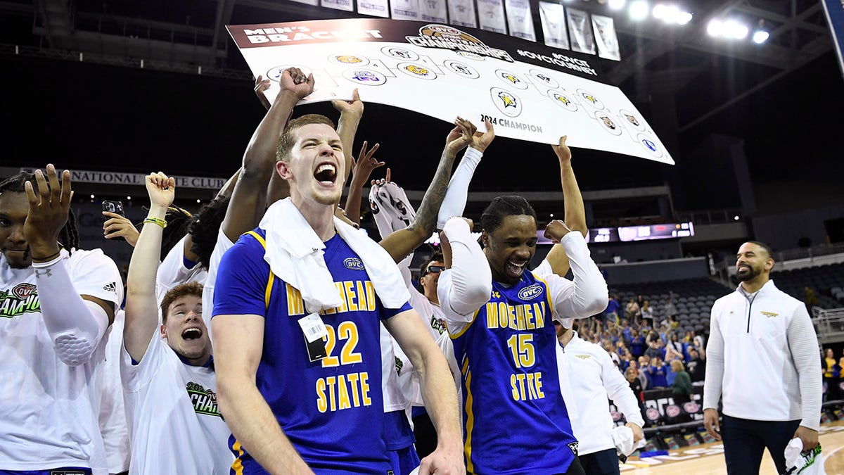 Morehead State players celebrate