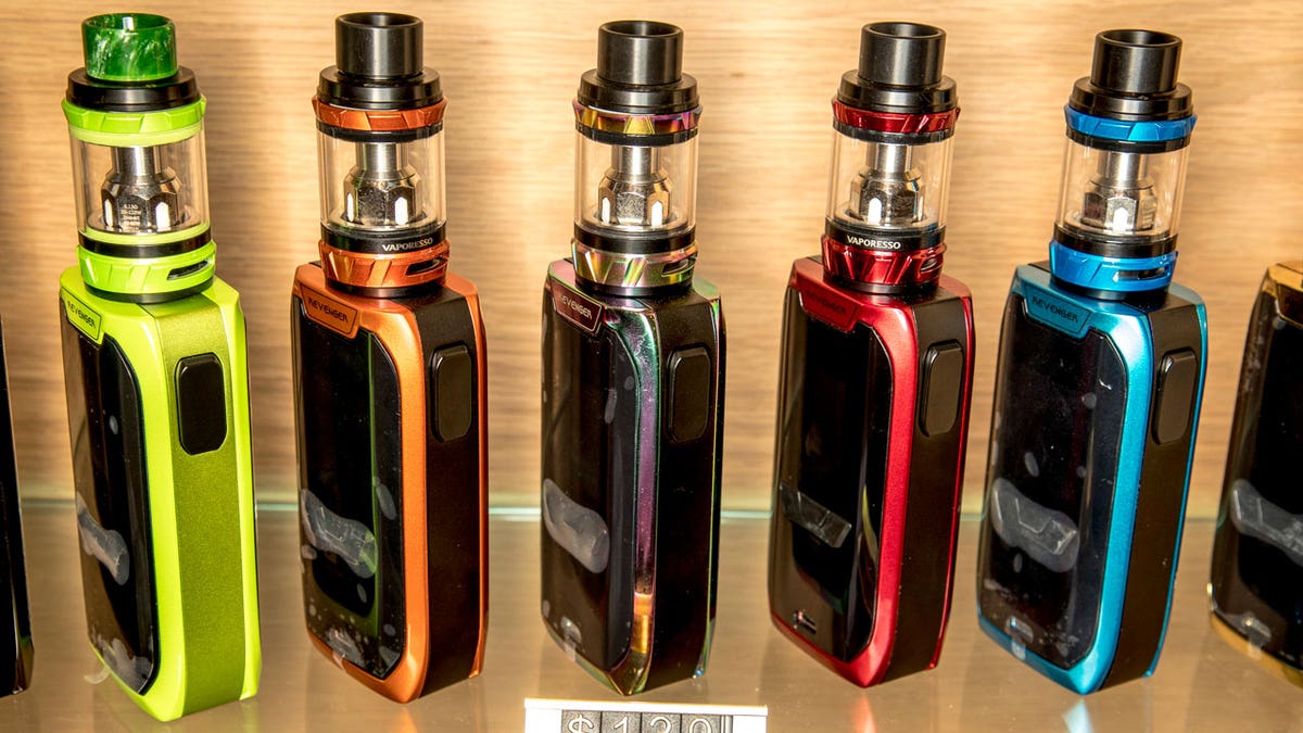 A row of vapes in New Zealand