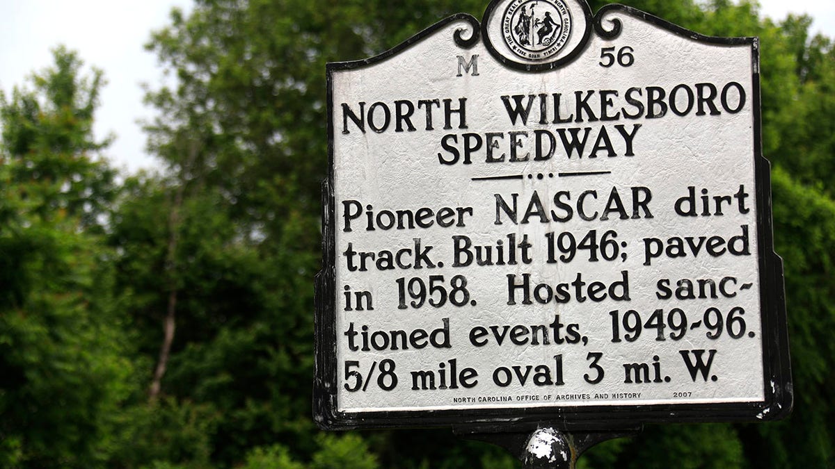 North Wilkesboro Speedway sign
