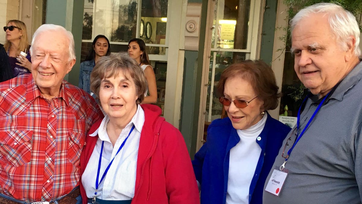 Former President Jimmy Carter, Achsah Nesmith, Rosalynn Carter, and Jeff Nesmith