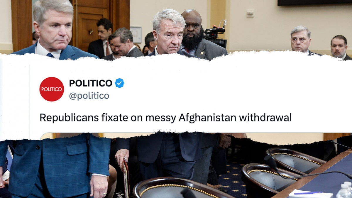 Congressional hearing on U.S. Afghanistan withdrawal and Politico headline