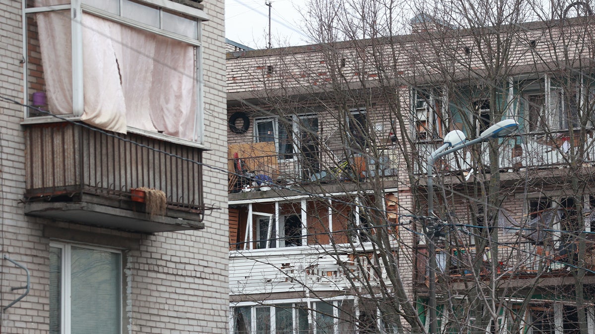Damages apartment in Russia