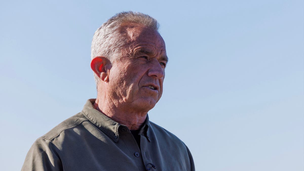 Independent U.S. presidential candidate Robert F. Kennedy Jr. hikes in the Santa Monica Mountains in Los Angeles on March 18, 2024.