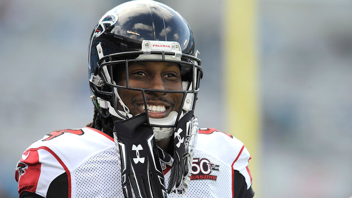 Roddy White smiles