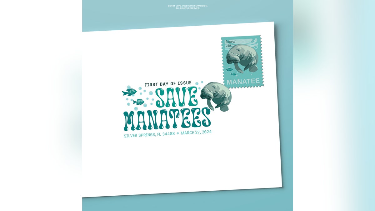 usps save manatees stamp