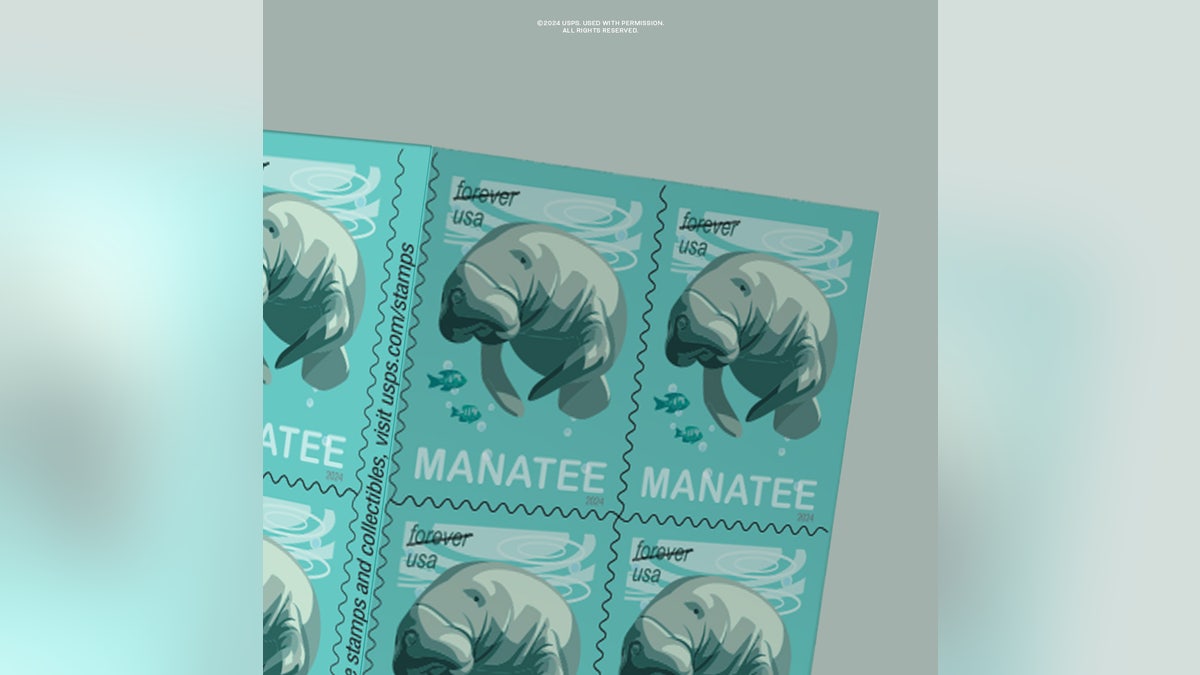 USPS save the manatee stamp