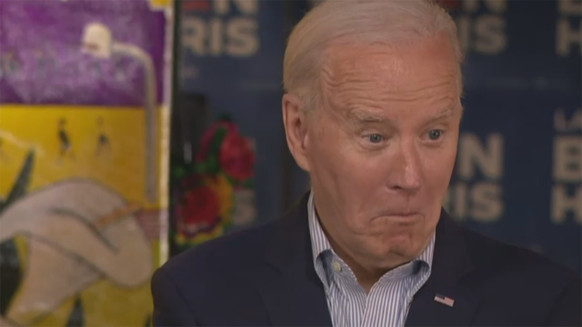 Biden's face, an expression
