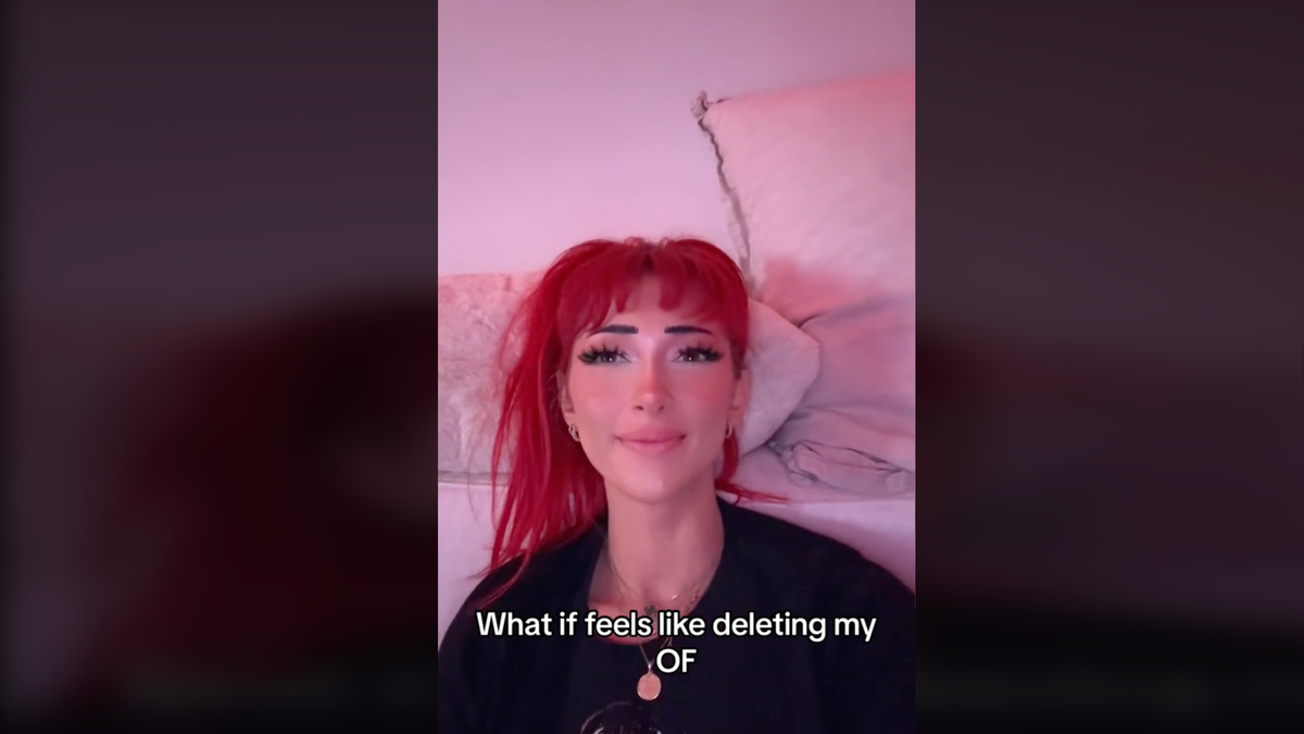 Red headed girl in TikTok video