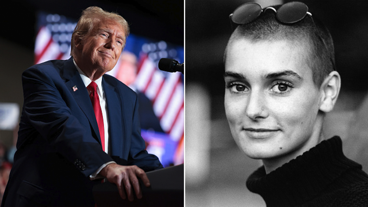 Donald Trump Sinéad OConnor split image