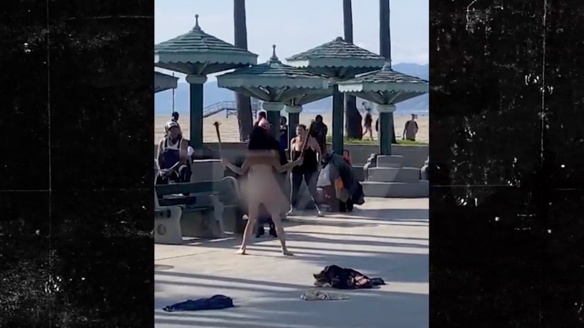 Venice Beach brawl 2 clubs