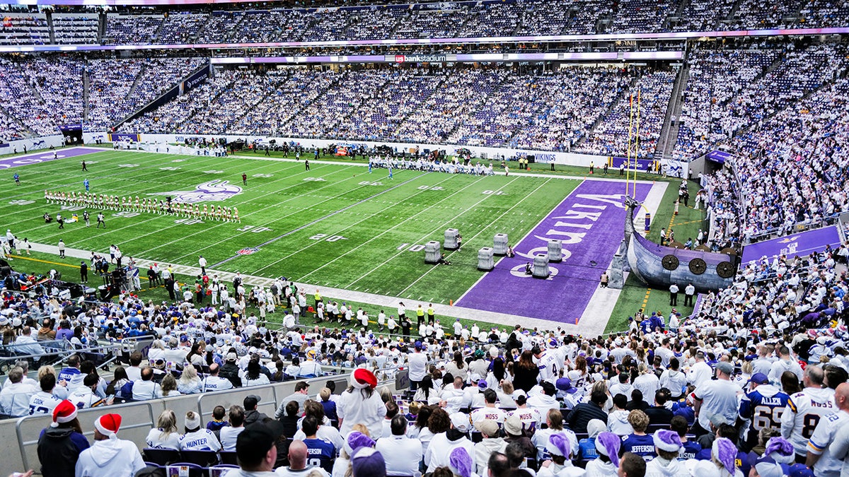Vista geral do gramado do Minnesota Vikings