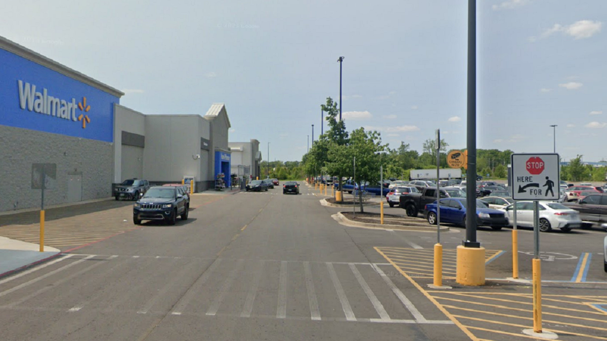 Walmart parking lot in Indiana