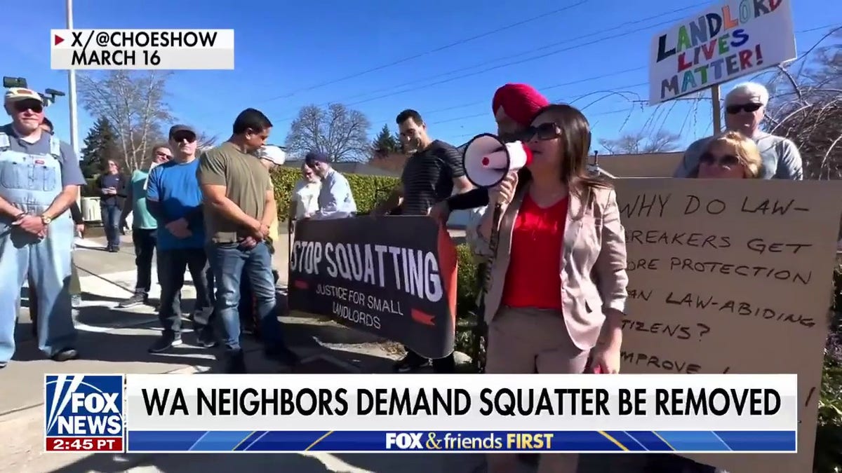 Washington neighbors protesting squatters