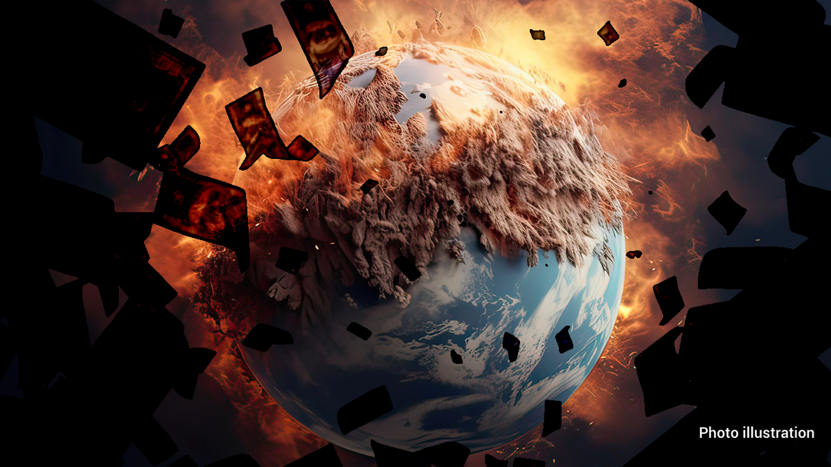 exploding-Earth photo illustration