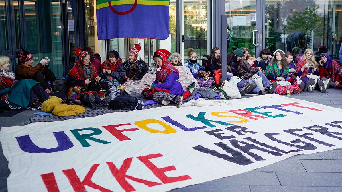 Wind farm protest