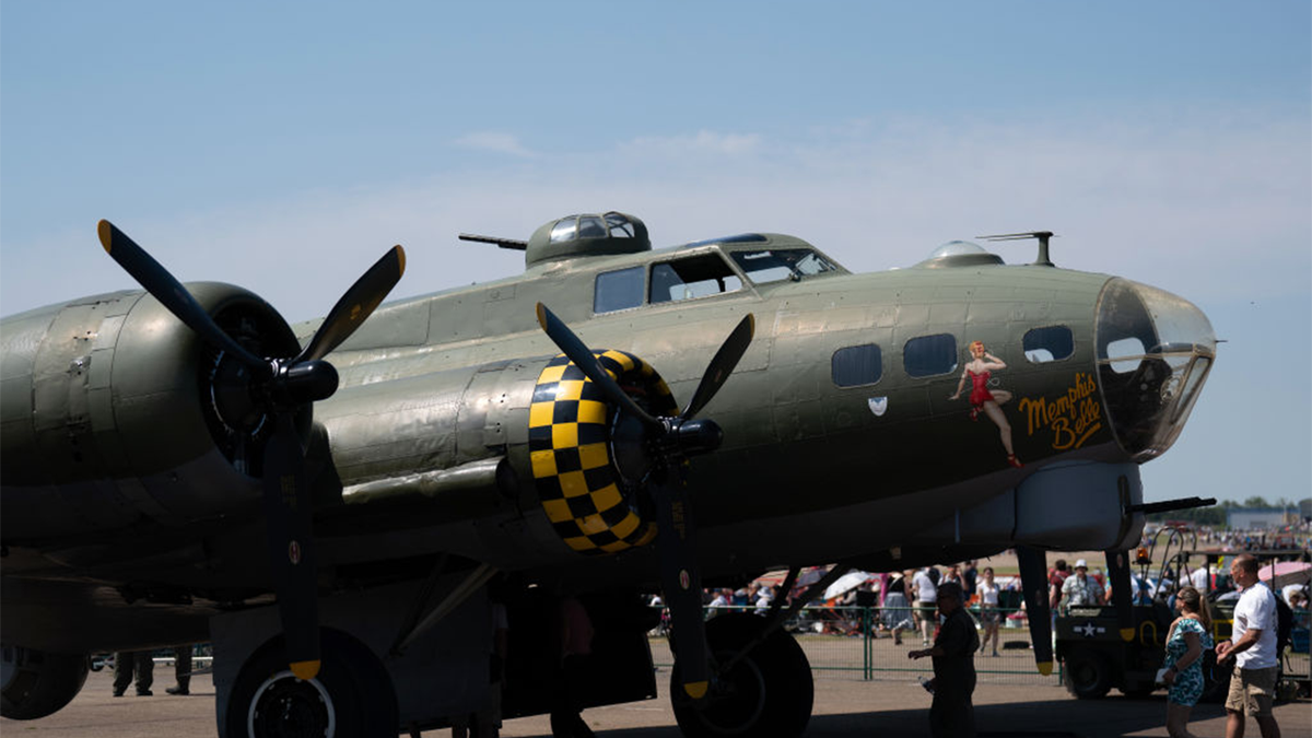 Image of parked B-17