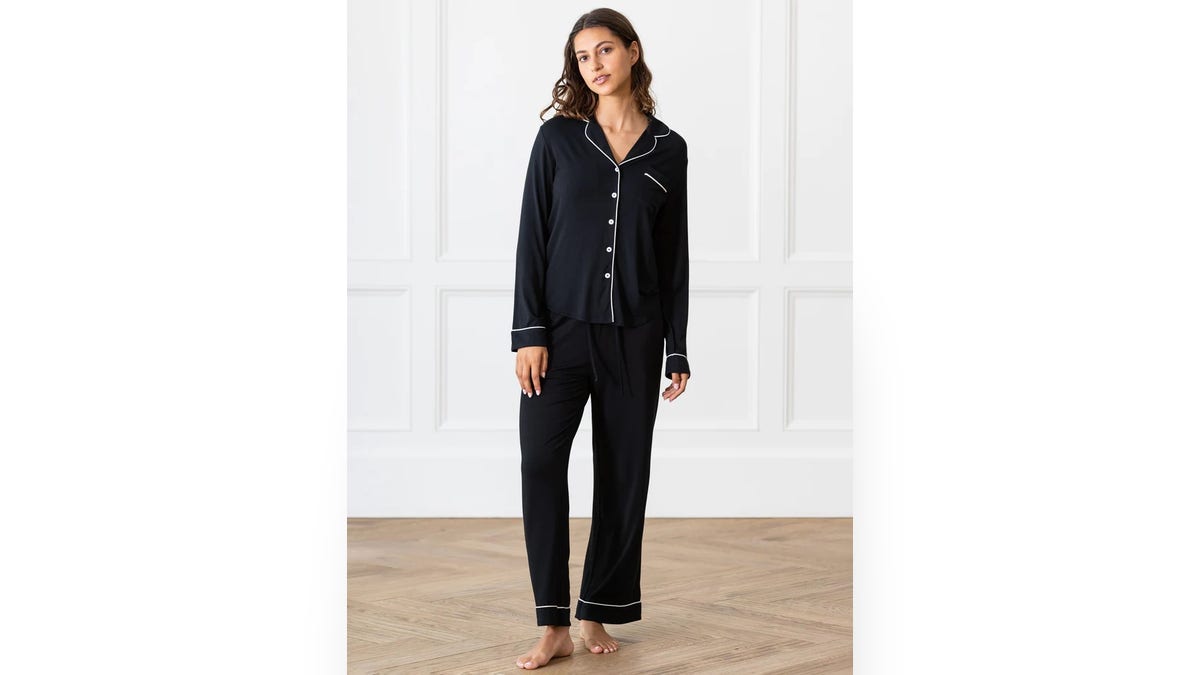 This bamboo pajama set will help keep her cool.