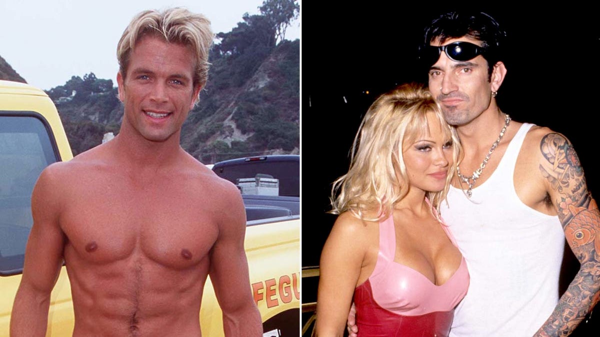 David Chokachi fica sem camisa em Baywatch ao lado de Pamela Anderson e Tommy Lee