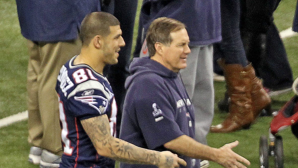 Aaron Hernandez and Bill Belichick