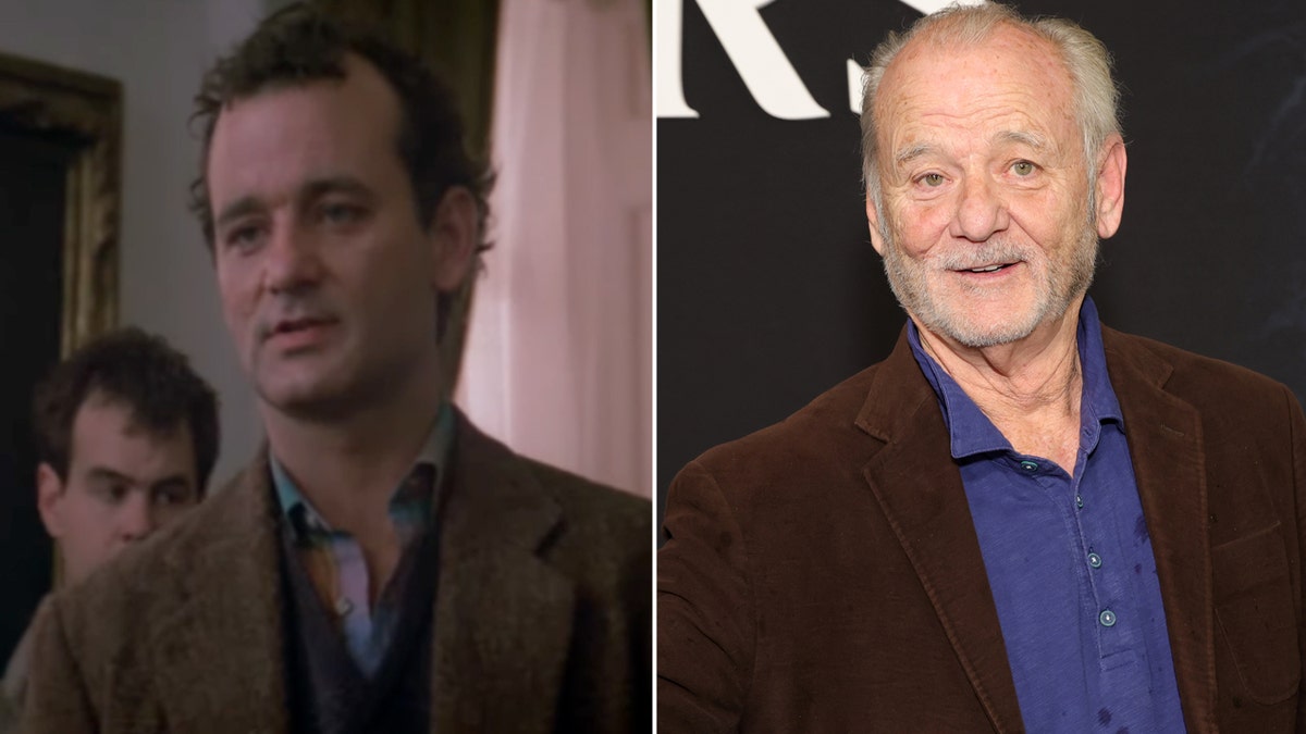 Bill Murray then and now split
