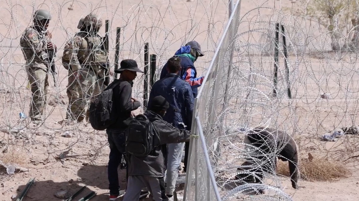 Migrants attempt to illegally cross into Texas.