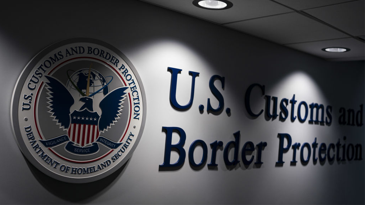 US CBP sign in a building