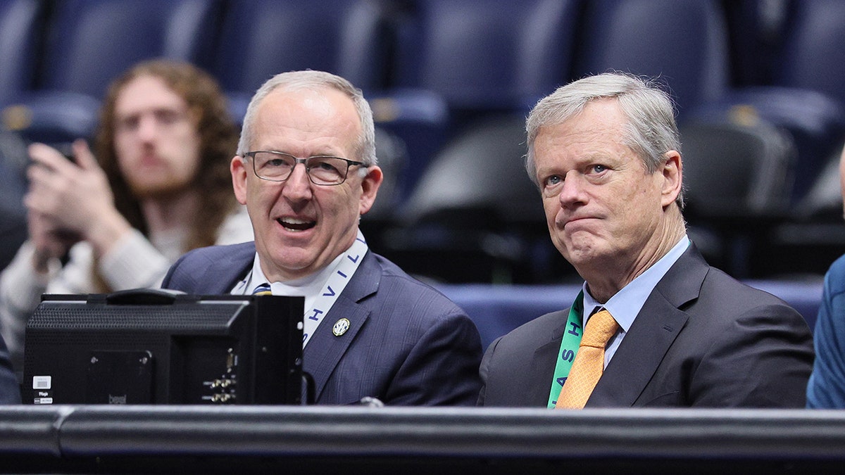 Charlie Baker sits with SEC commissioner