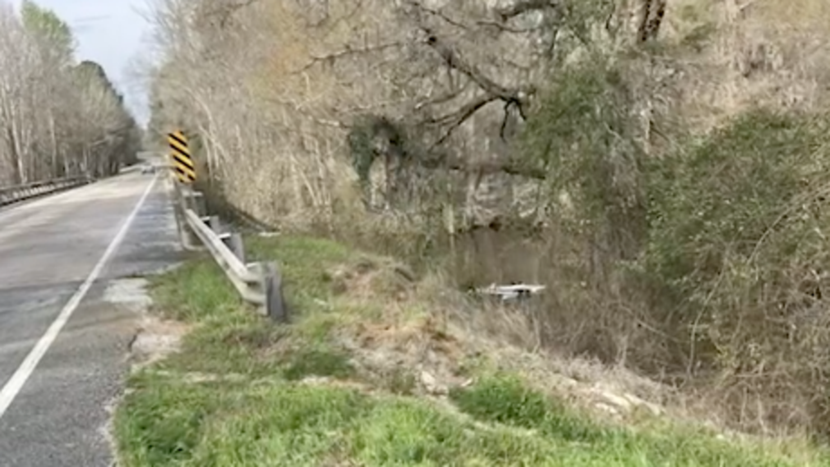 Creek where car was found