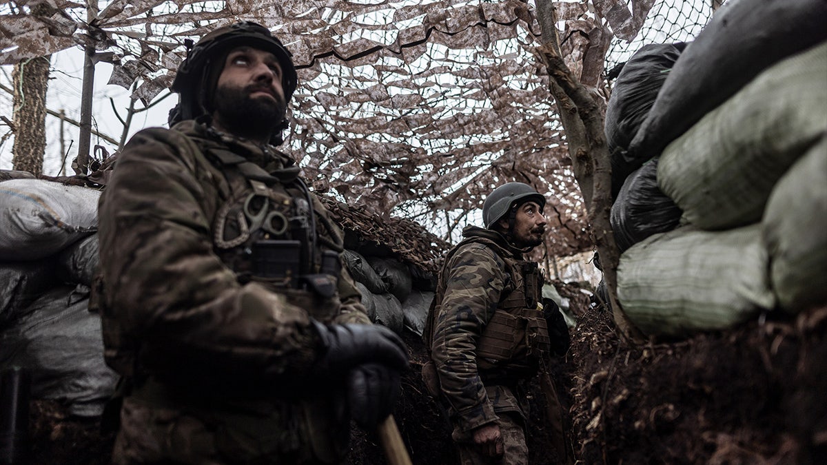 Ukraine soldiers drone trenches