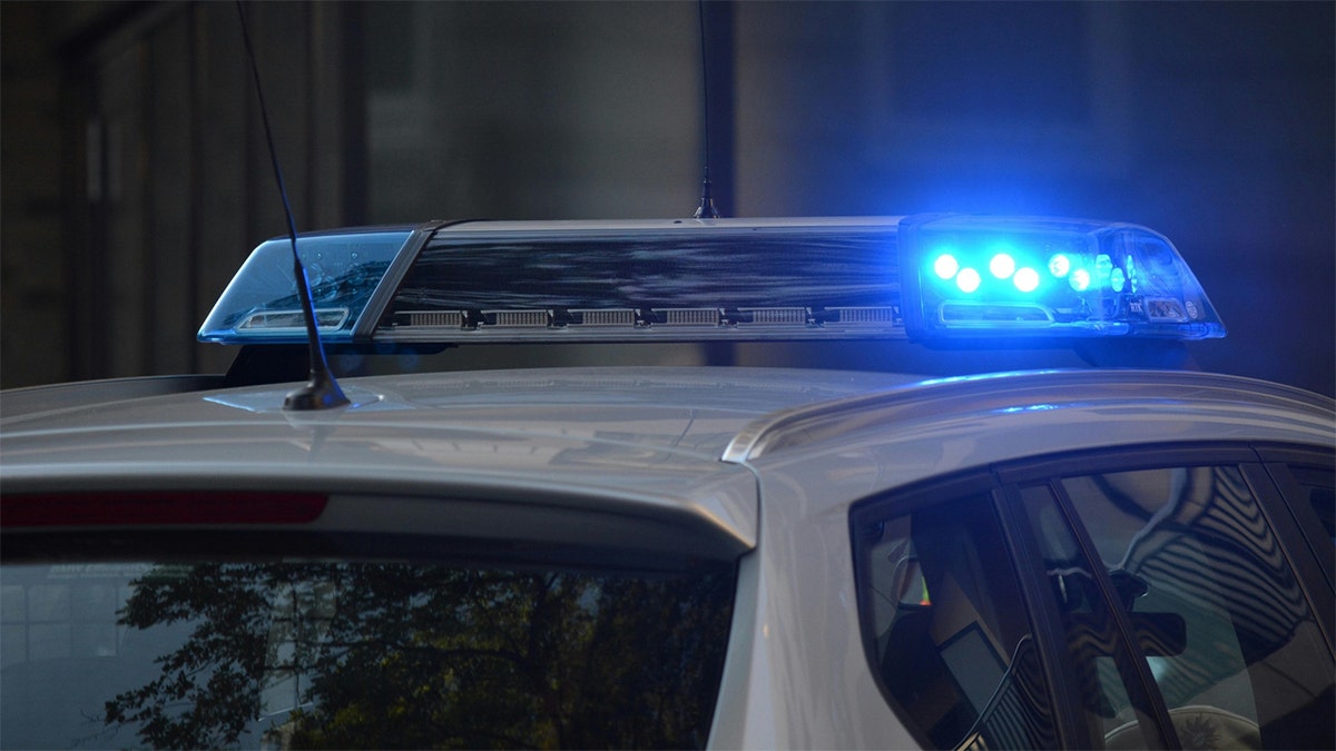 A stock photo of police car lights