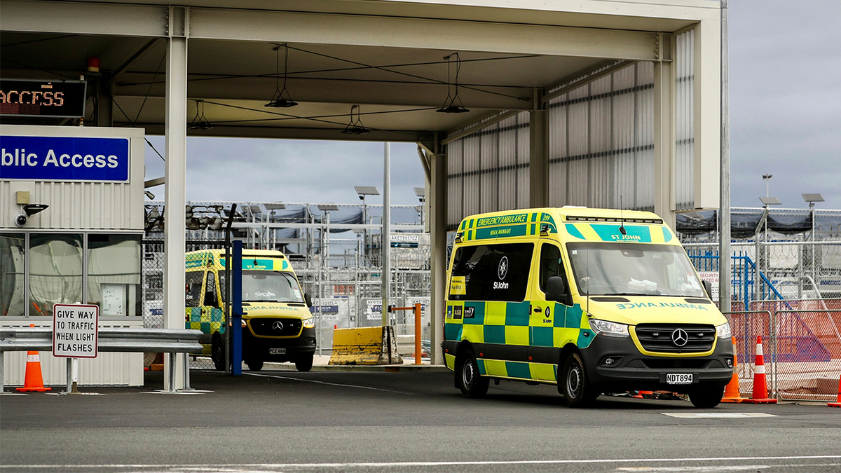 Ambulances leave Auckland International