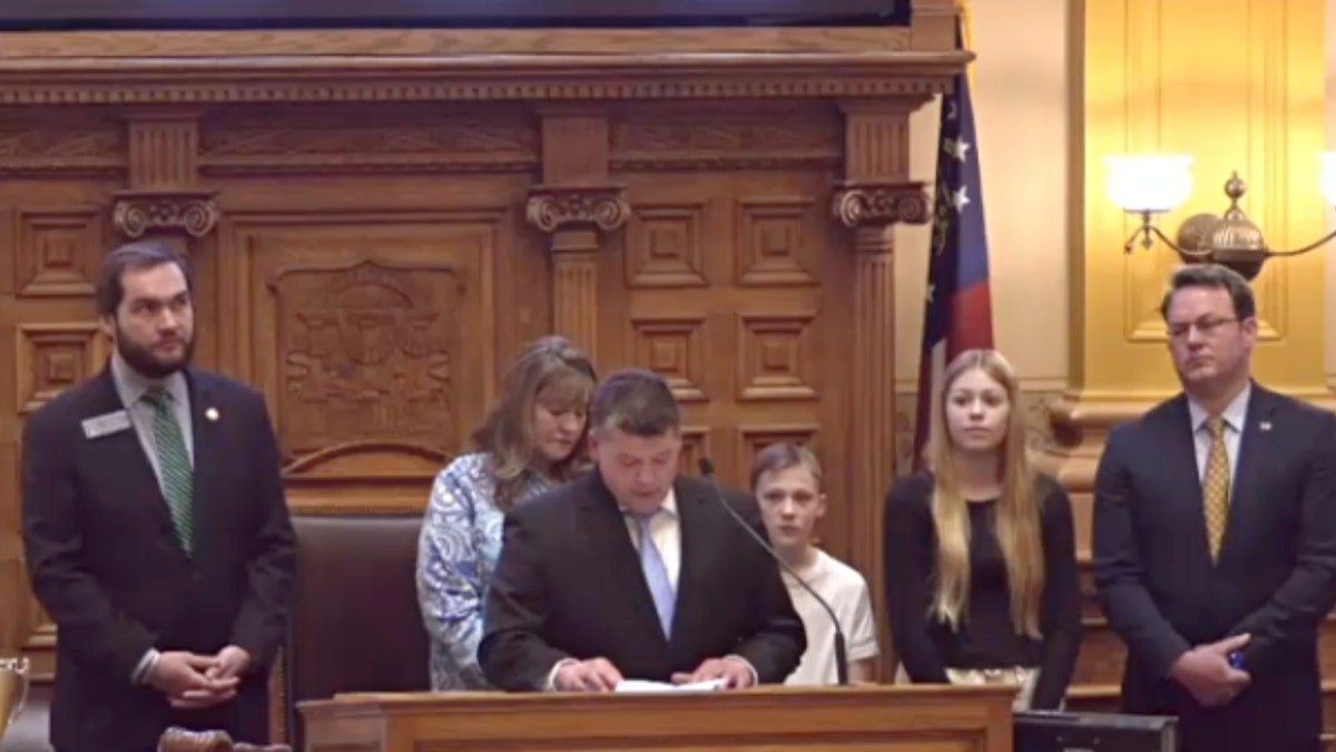Laken Riley's father speaks before the Georgia State Senate