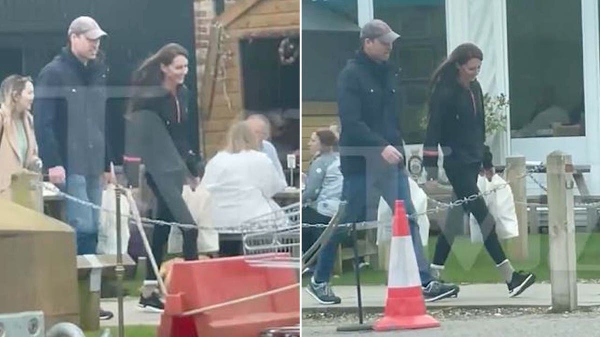 Royals Prince William and Kate Middleton keep low profile at local market near Windsor Castle.