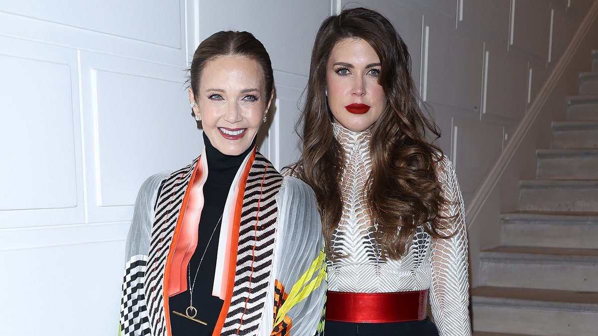 Lynda Carter poses with daughter Jessica at Paris Fashion Week