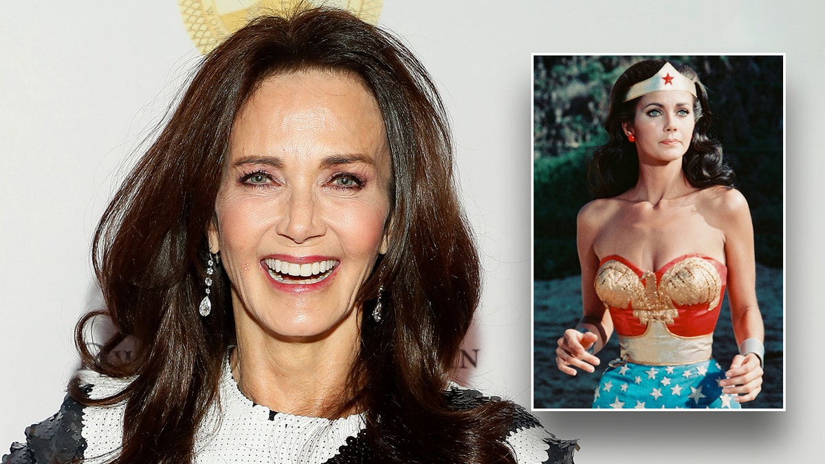 Lynda Carter smiles on the red carpet, stars as Wonder Woman