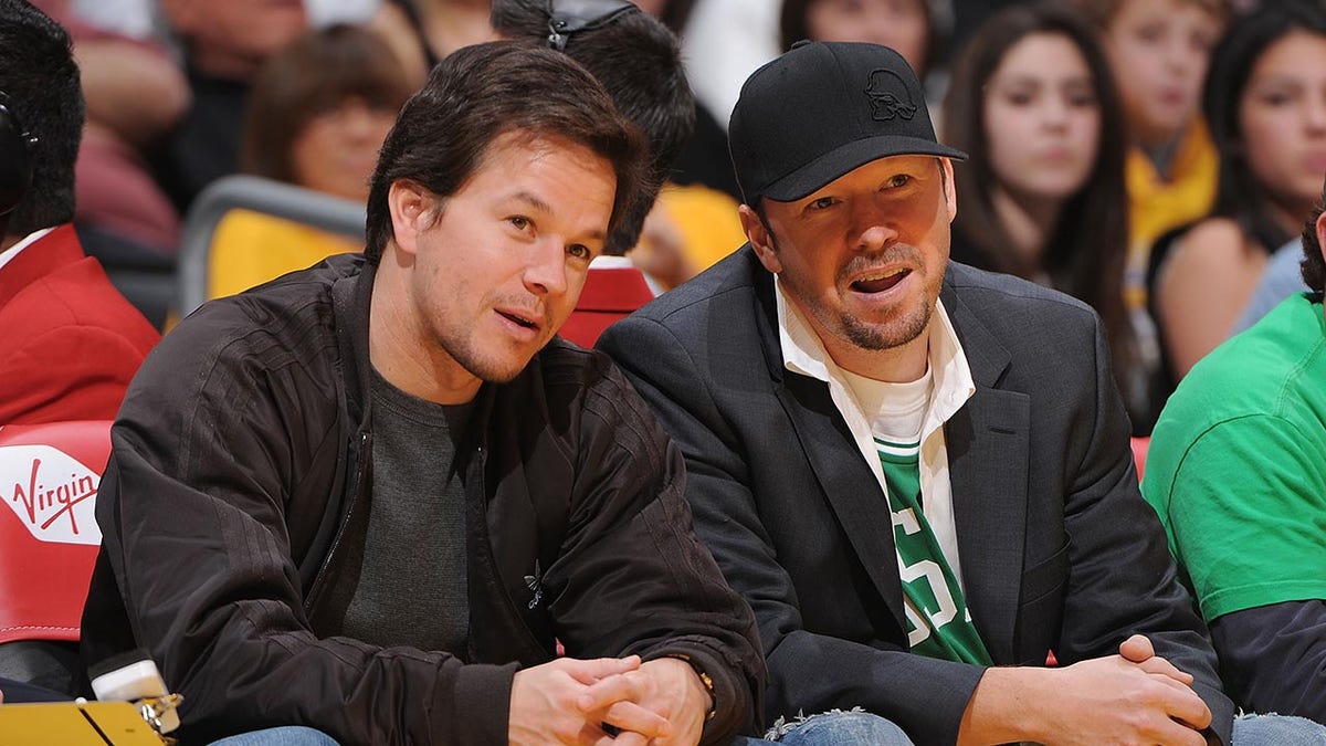 Mark and Donnie Wahlberg sitting together