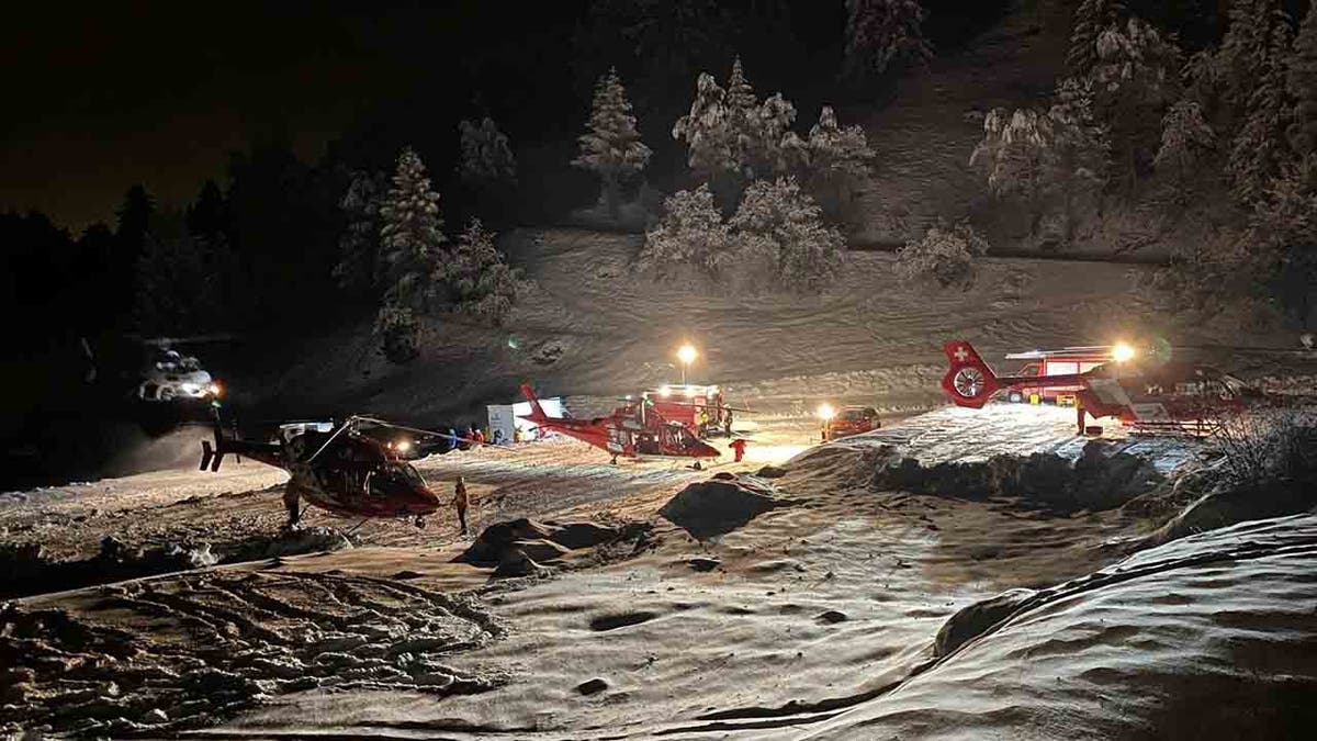 Helicopters during rescue operation