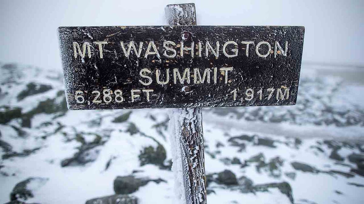 Mount Washington summit sign