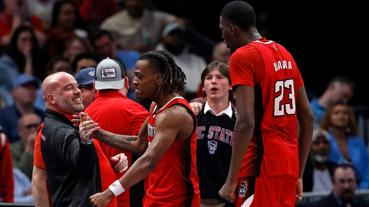 NC State celebrating