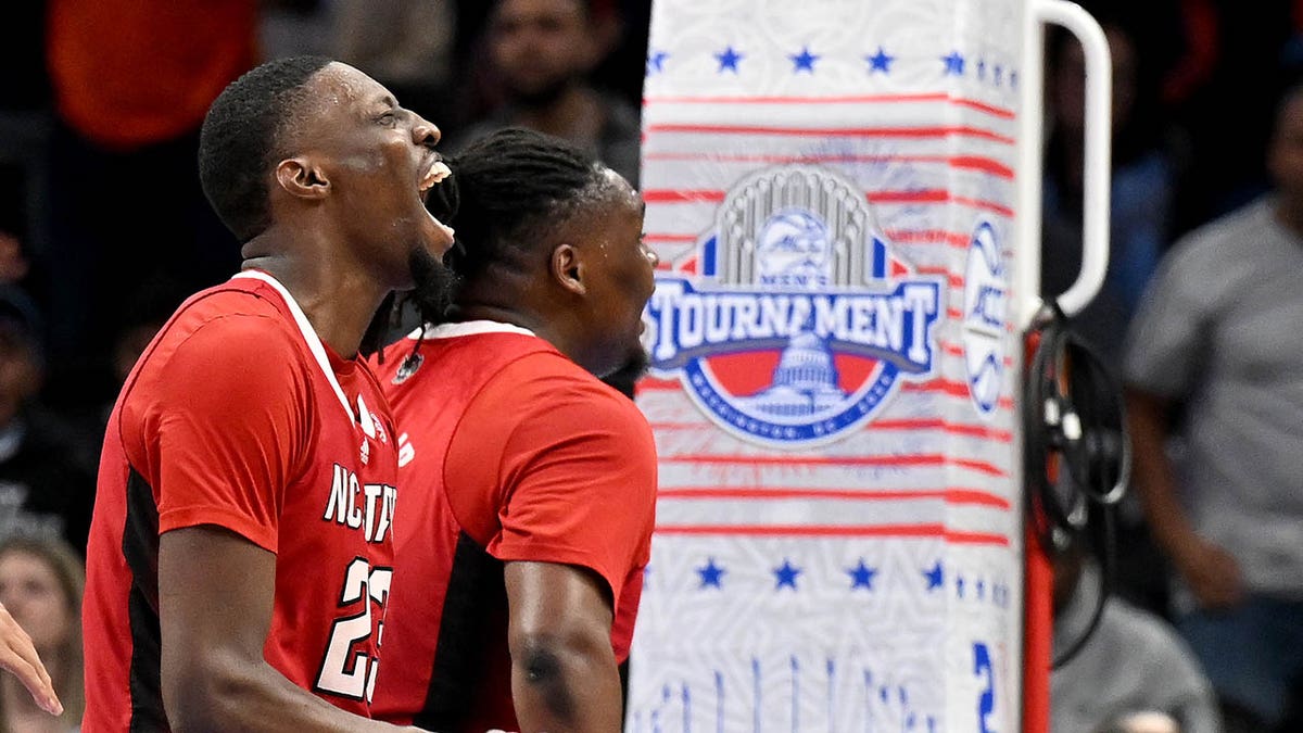 NC State players celebrate