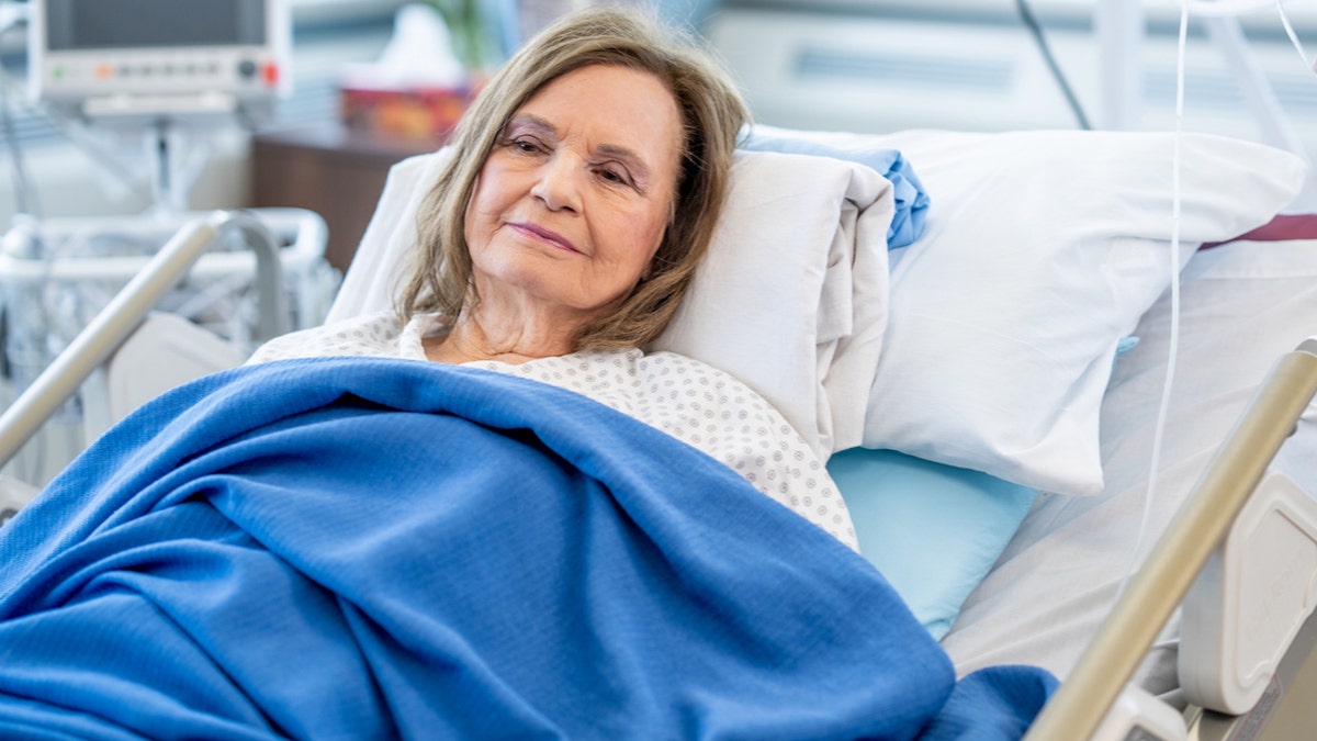 Woman in hospital