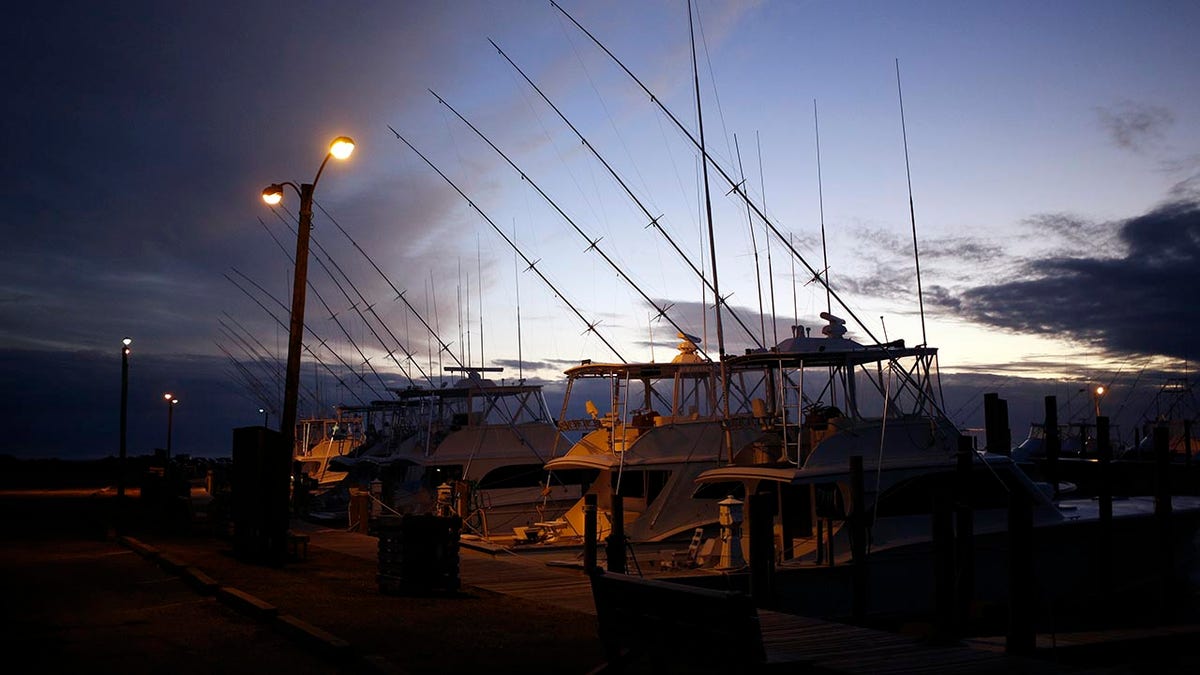 Boat docked at Oregon Inlet